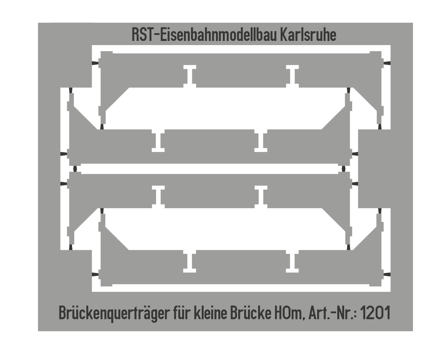 Brückenquerträger für "Kleine Brücke" (Spur H0m)