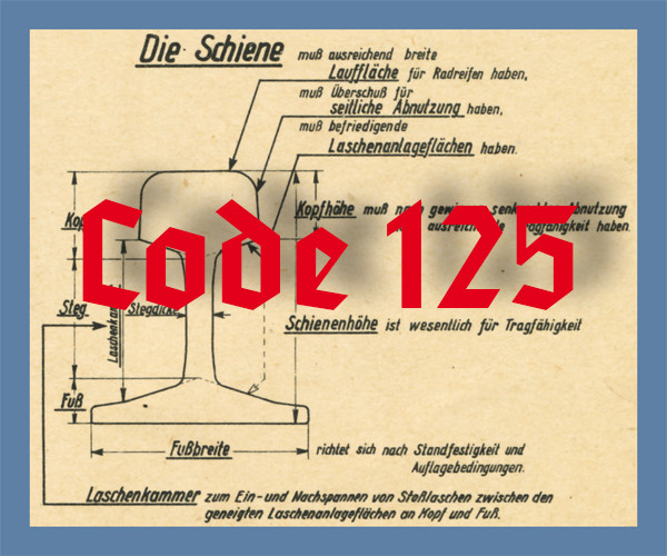 Code 125 Schienenprofil, blank