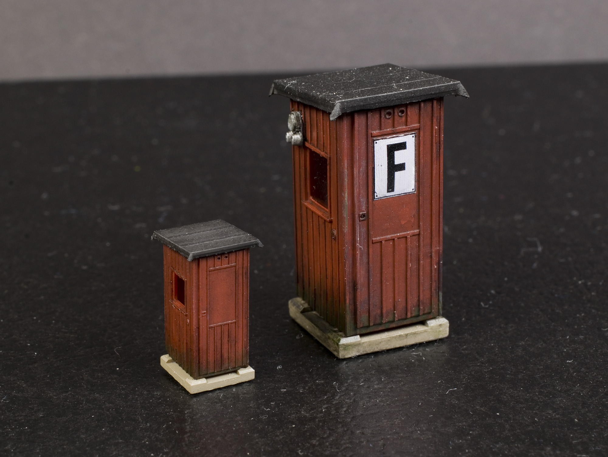 Fernsprechbude Holzersatzbau - 2 Stück (Spur N)