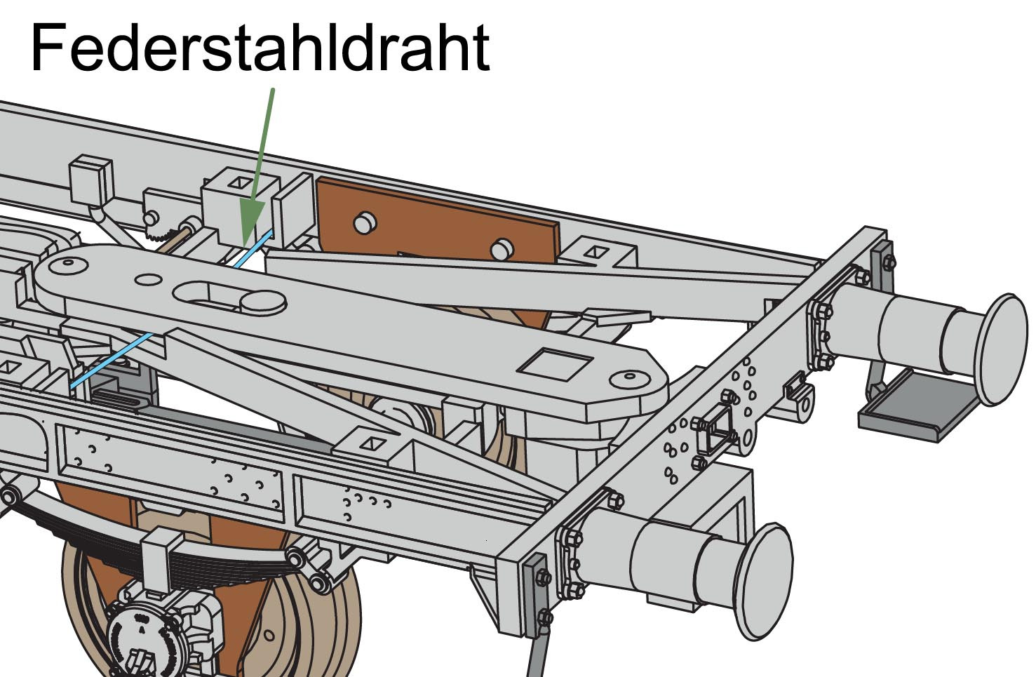 Federstahldraht für Kupplungskinematik (VE 2 Stk.)