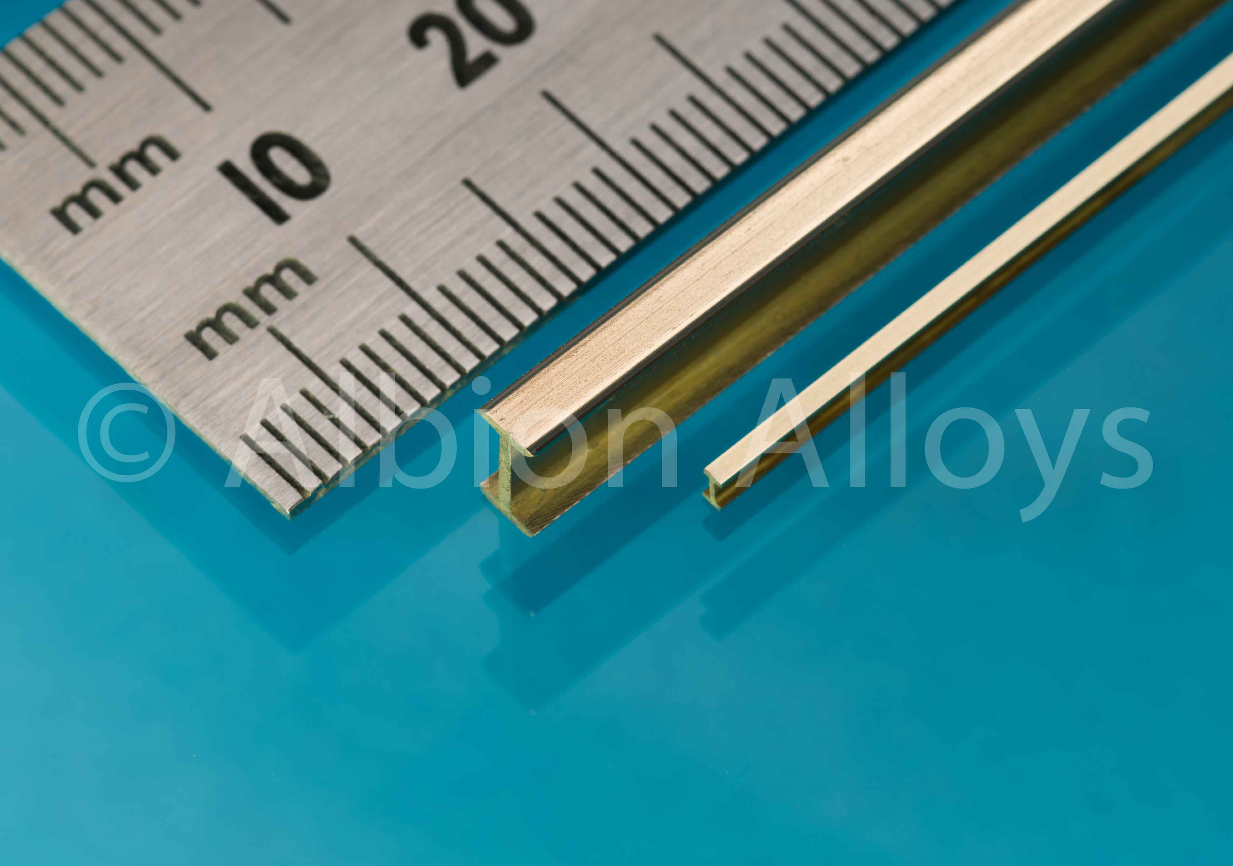 Messing I-Profil 2 x 1 mm