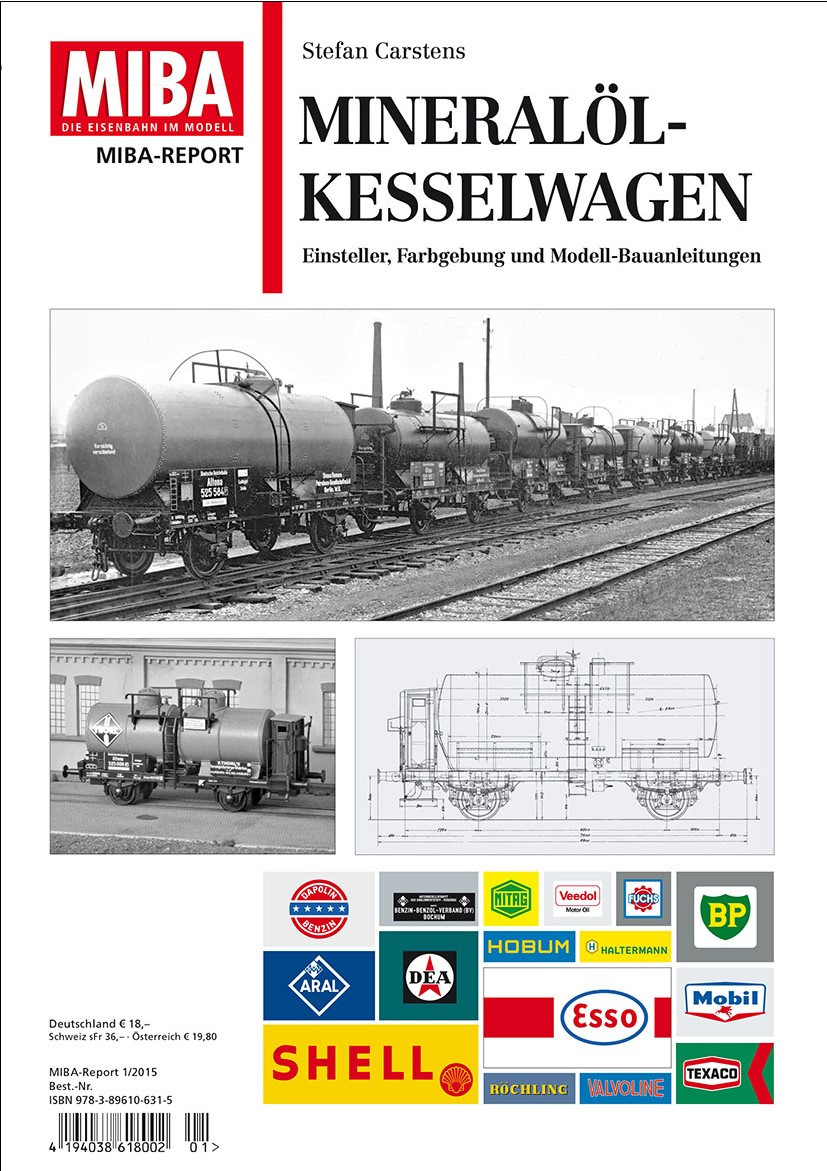 Beschriftungsatz für Mineralöl-Kesselwagen aus Carstens MIBA-Report