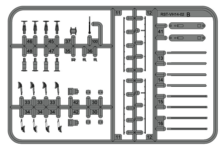 Spritzling RST-VH14-02B (Ersatzteil) - Verschlagwagen