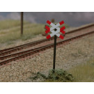 Warnkreuz für mehrgleisige, unbeschrankte Bahnübergänge (VE 2 Stück)