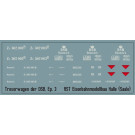 Beschriftungssatz für Tresorwagen, Zv 502 003 P der DSB, Epoche 3